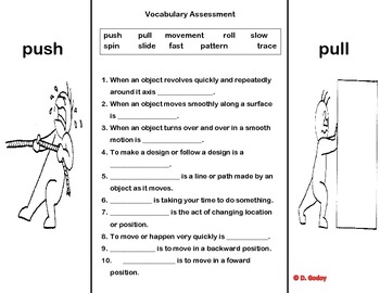 push and pull worksheet grade 3